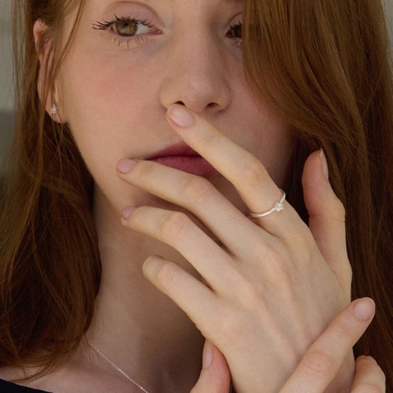 PAIGEFLYNN JEWELRY [925 Silver] Moissanite Plus Open Ring