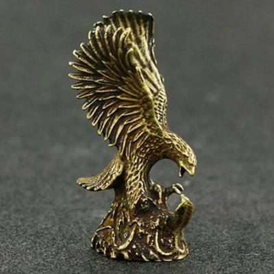 Statua Aquila in Rame Anticato Piccoli Ornamenti Vintage Ottone Figurine Animali Artigianato Decorazioni da Scrivania Accessori Decorativi per la Casa Regali