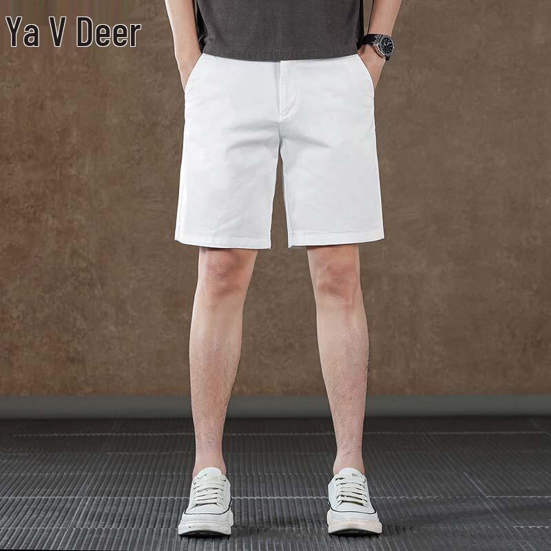 Yalu Men s Summer Business Casual Straight-Leg Shorts 38