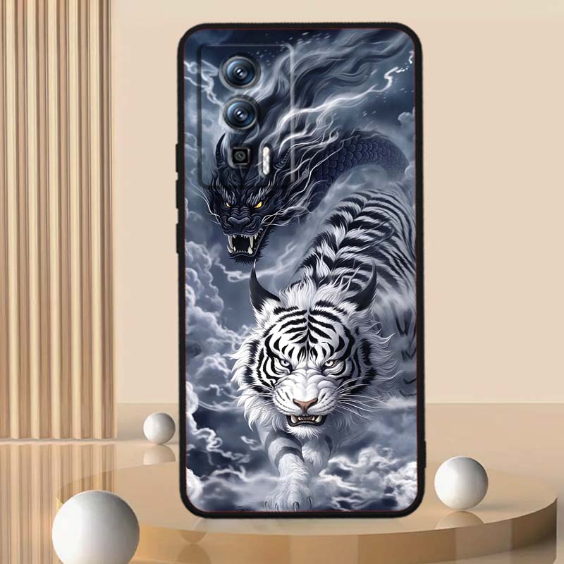 Anime Dragon Design Phone Case For Xiaomi Redmi 12 13C 12C 13 10C 9T A2 9A 9C 7A Note 10S 8T 10 9 8 Pro 4G 5G Black