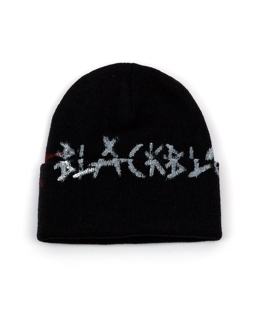BLACKBLOND Bibbidi Graffiti Logo Patch Beanie (Black)