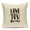 Love Heart Pillow Cover Valentine Day Love You Letters Cushion Cover Home Decor Sofa Bed Wedding Party Decor Pillowcase