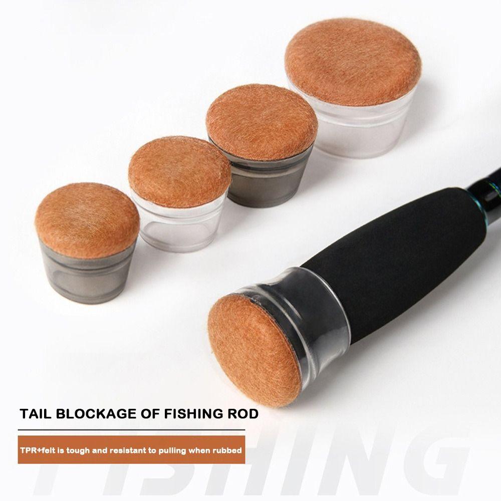 Silicagel Fishing Rod Handle Protective Case Random Color Back Block  Fishing Rod