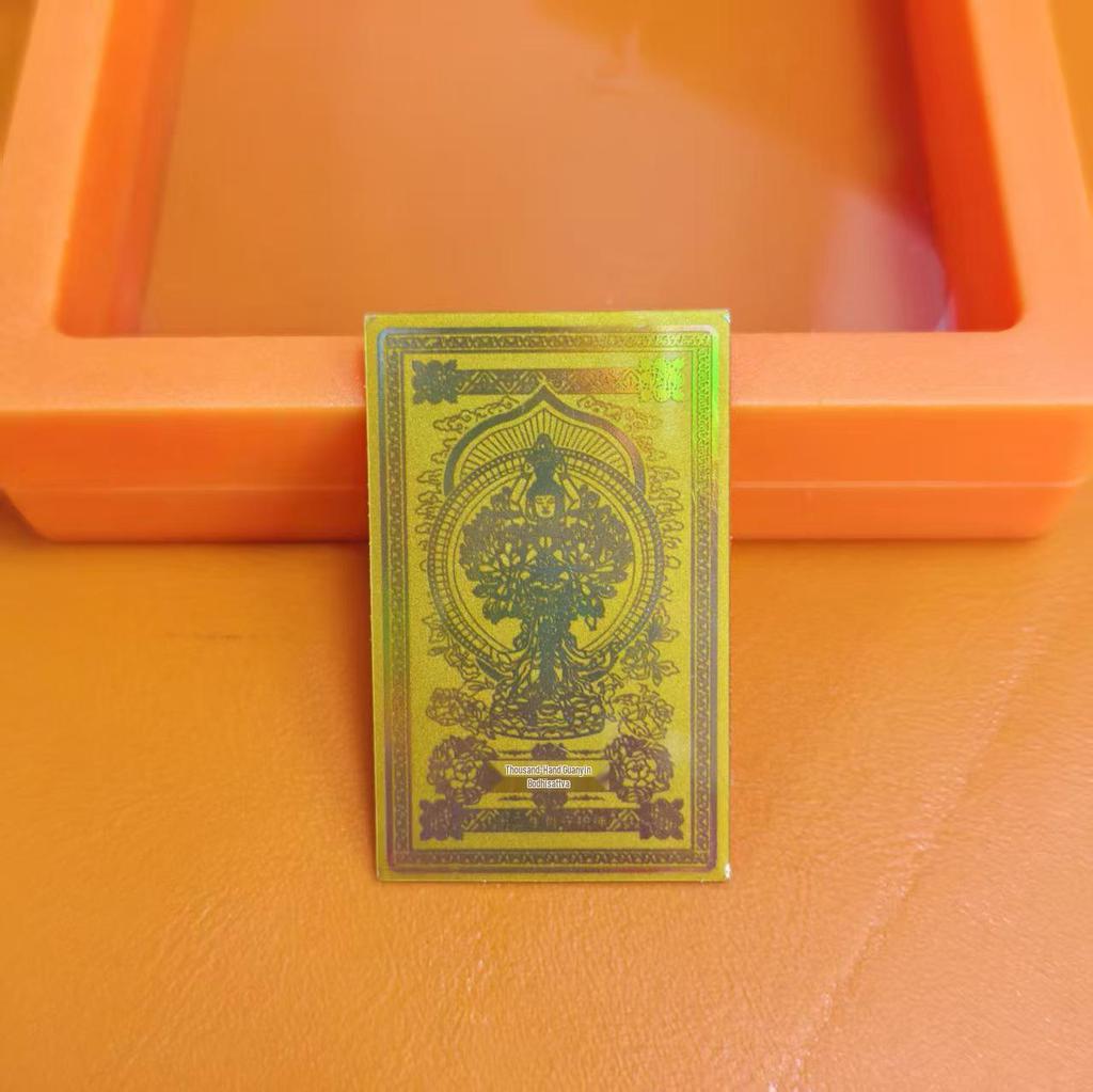 Наклейка на телефон із чистого золота 999 проби з вісьмома божествами-охоронцями та амулетом Будди року народження за зодіакальним календарем