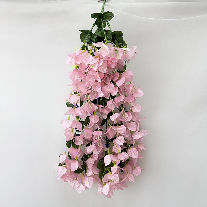 Artificial Bougainvillea Wall Hanging Flower Faux Silk Flower Bougainvillea Vine for Wedding Celling Home Hotel Floral Decor