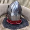 Handmade Medieval Barbute Helmet – 16 Gauge Steel Knight Armor, Wearable LARP Cosplay Helmet, Collector Gift
