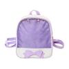 [Queen-b] Rucksack Vinyl Ita Backpack Ita Bag Ribbon Cute Otakatsu Large Capacity Children Children Clear Bag Stuffed Toy Oshi Goods Itaba Otaku
