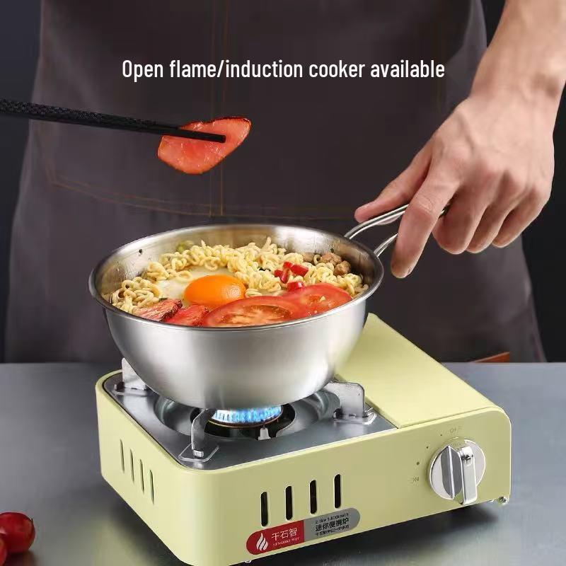 Juego de Cuenco para Vino de Arroz y Plato para Aperitivos de Acero Inoxidable con Doble Asa Estilo Coreano