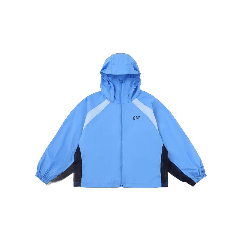 GAP Boys' Color-Block Logo Hooded Jacket