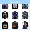 Wednesday The Addams Family Lunch Bag Insulated Polyester Mesh Pocket For Students