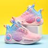 New Girls Flick Shock Absorption Classmates Boys Rotating Buckle Luminous Fashion Leisure Sports Children's Basketball Shoes