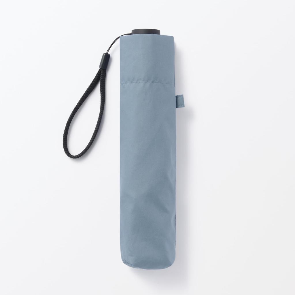 MUJI Lightweight Folding Umbrella for Sun and Unisex Smoky 50cm Rain, Adult, DEA03A5S, Blue,