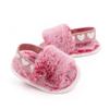 2025 New Baby Boys Girls Sandals Fluffy Baby Shoes Newborn Cotton Soft Sole Anti-Slip Toddler First Walkers Baby Slippers Indoor