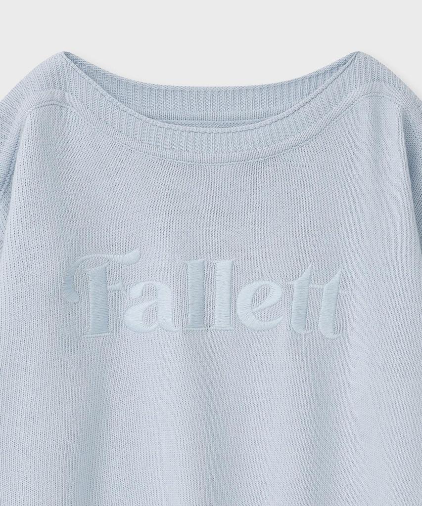 FALLETT Story Logo Embroidered Knit Sky Blue