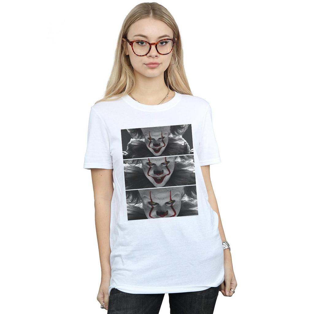 It Chapter 2 Womens/Ladies Pennywise Photo Close-Up Cotton Boyfriend T-Shirt