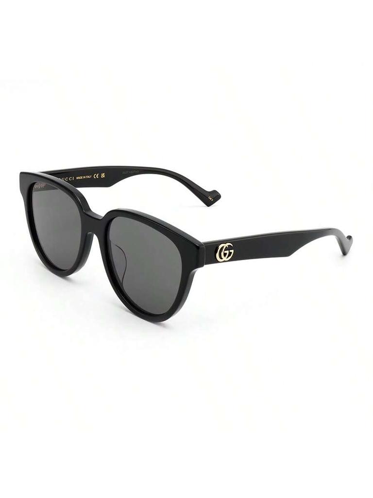 Gucci Women's GG0960SA-002 Black Round Cat-Eye Sunglasses with Grey Lenses