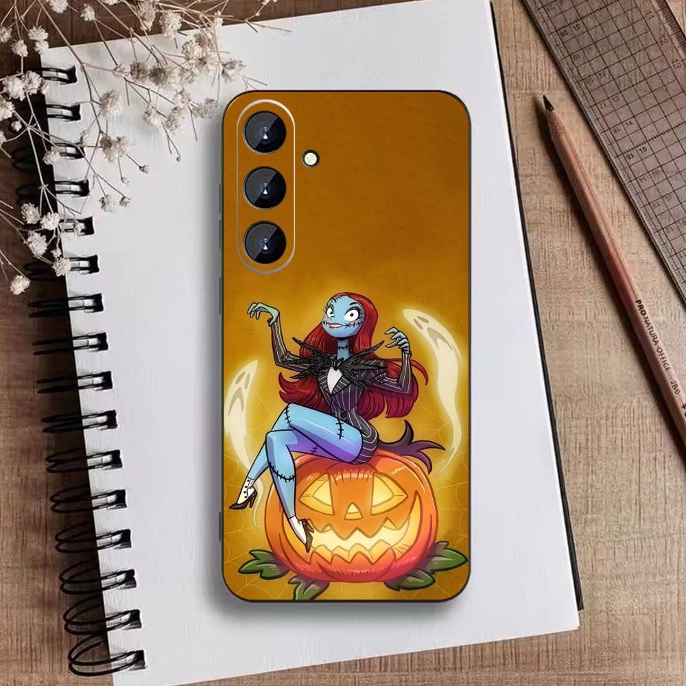P-Nightmare Before Christmas Phone Case For Samsung Galaxy A73,21,22,32,71,53,52,51,80,5G Soft Black Cover