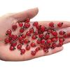 50Pz Ciondoli per Unghie Coccinella Carina Cartoon 3D, Strass Piatto per Unghie per Decorazioni Nail Art Manicure Fai da Te