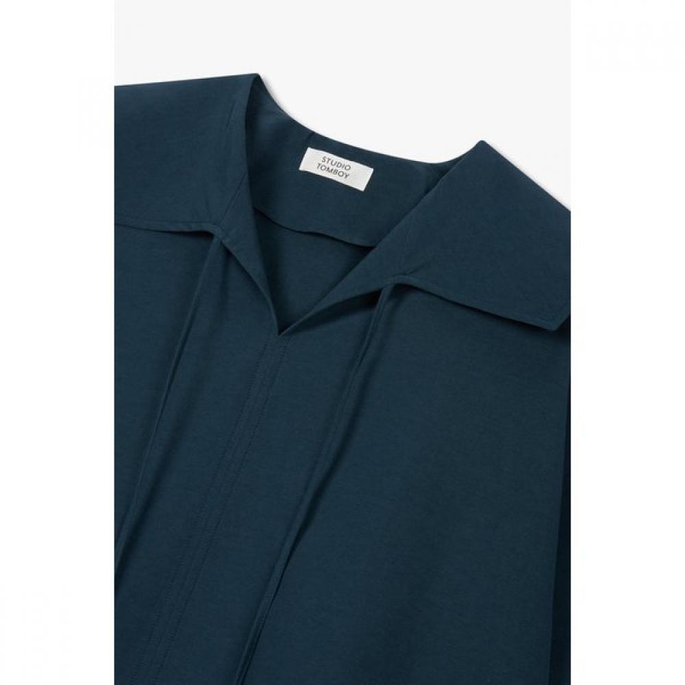 STUDIO TOMBOY Variant Collar Short Sleeve Blouse