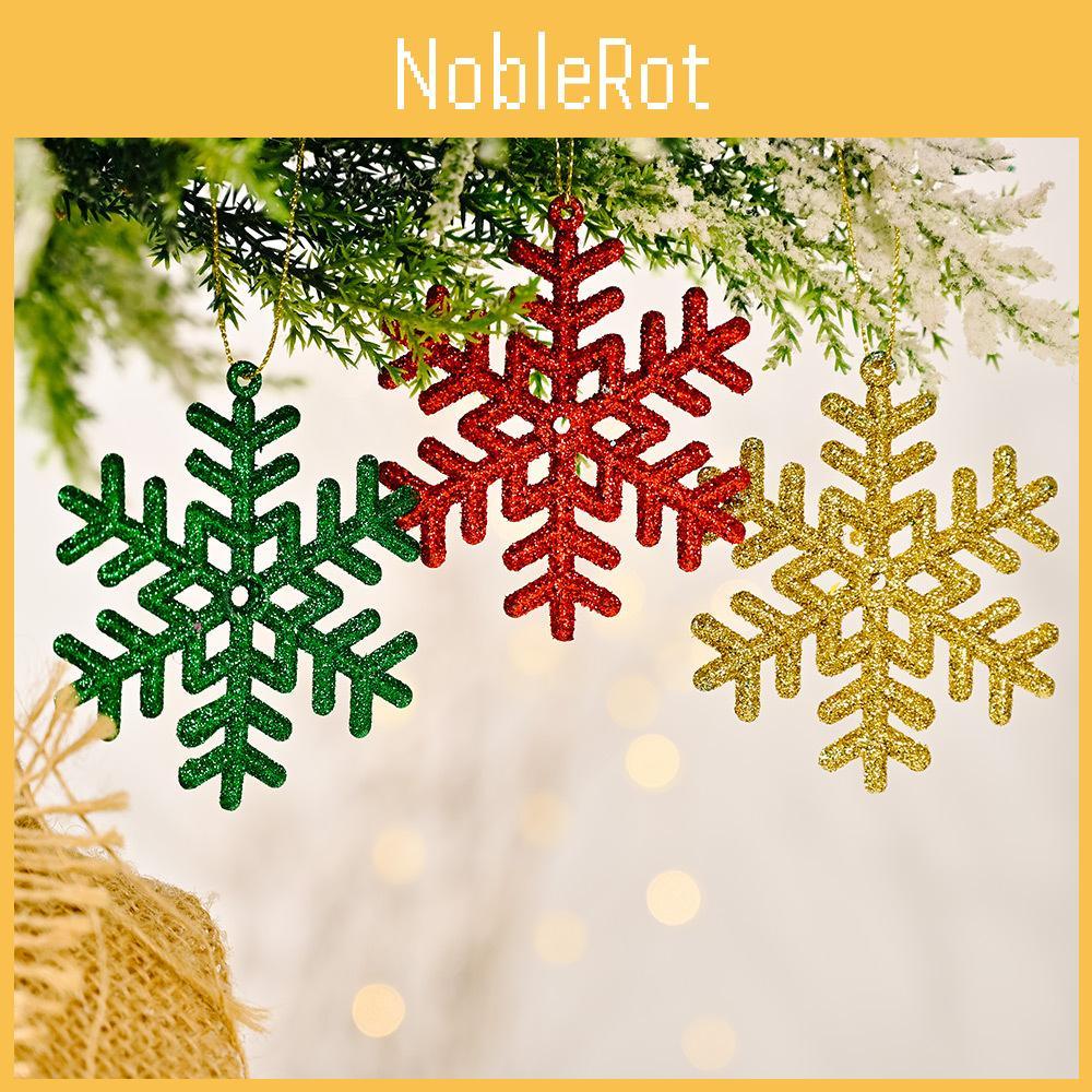 Colorful Pvc Snowflake Decorations For Christmas Trees Pack Of Six Festive Holiday Decor