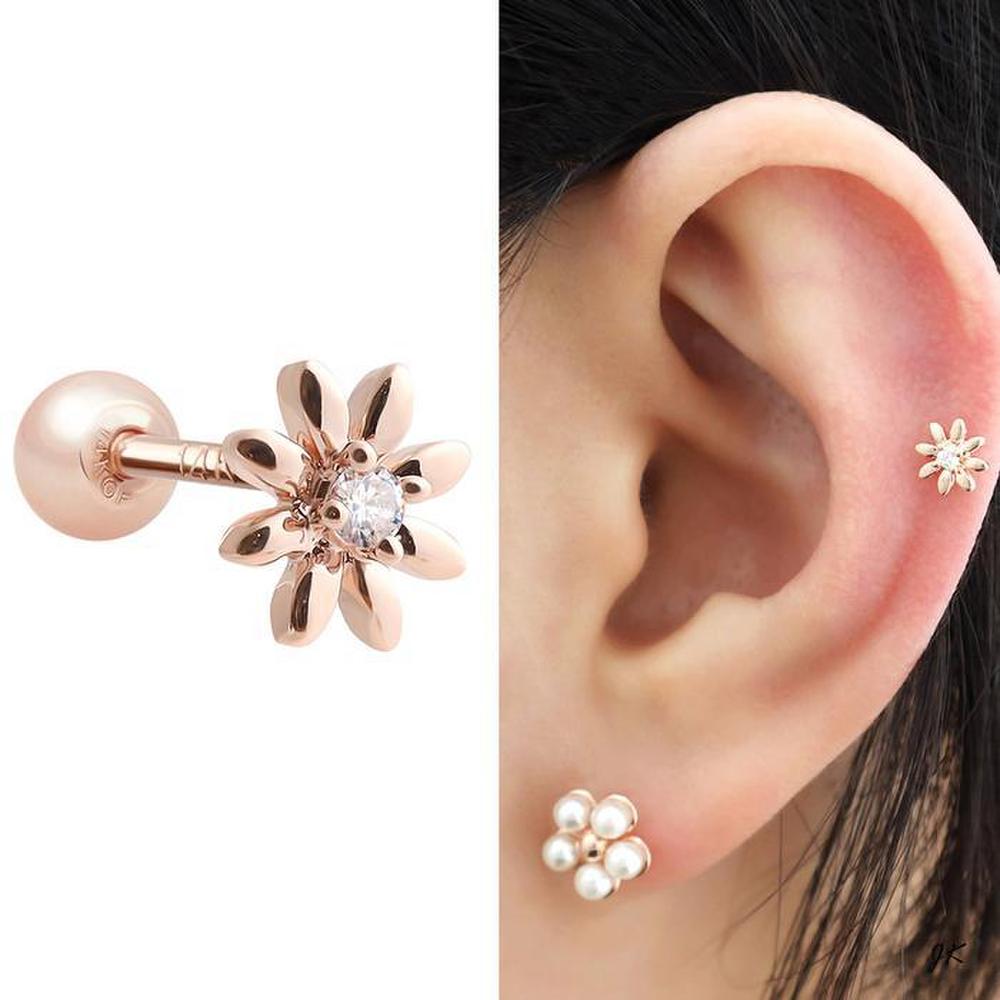 14K Gold-Filled Pin Daisy Flower Piercing (S11628414)