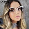 R57576 Color-Blocked Blue Light Blocking Glasses Frame Stylish Cat Eye Optical Presbyopia Eyeglasses Customizable Prescription