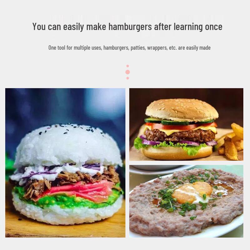 3-Pack Manual Non-stick Hamburger Patty Press