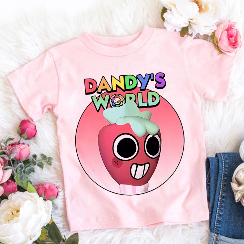 Dandys World T Shirt Kids Father Mother Fashion Casual Cartoon T-Shirts Men Teen Boys Loose O-Neck Short Sleeve Summer Clothes
