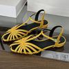 Fashion Fashion Hollow Narrow Band Flat Sandals Women Sexy Back Strap Buckle Design Brand Casual Shoes Comfortable Soft Sole Rome Sandal