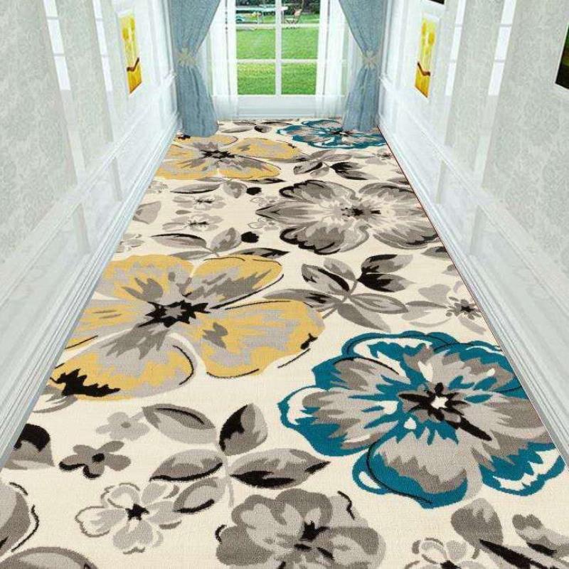 All Size Hallway Carpet Wedding Corridor Rug Stairs Carpet Home Floor Runners Rugs Hotel Entrance Aisle Floor Long Rug Bedroom