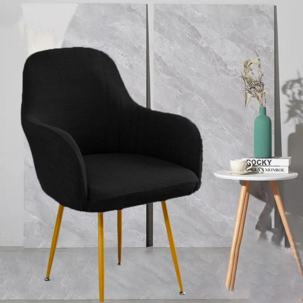 

Еластичні чохли на крісла з високою спинкою з полярного флісу, універсальні чохли на сидіння, пилозахисні, регульовані чохли для крісел для дому, весілля чорний