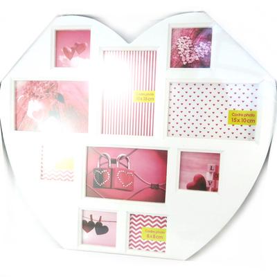 [N4187] - Photo Collage 'Love' White (10 Photos) - 46x45 Cm