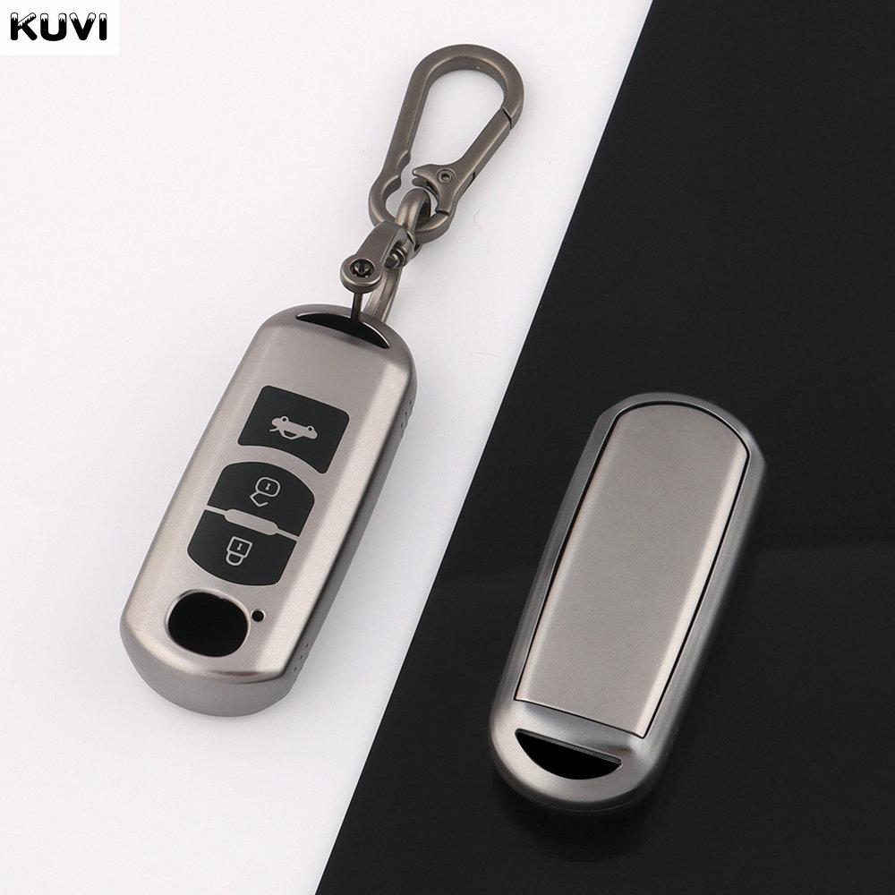 2 3 4 Buttons Gun Grey New Car Key Case Cover For Mazda 2 3 5 6 Cx-3 Cx-5 Cx-7 Cx-9 Speed Miata Mx5 Shell Jacket Protector Fob