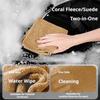 SEAMETAL 450GSM Car Cleaning Towel Double-Sided Coral Velvet Suede Car Wash Towel Drying Cloth High Water Absorption Washing Rag