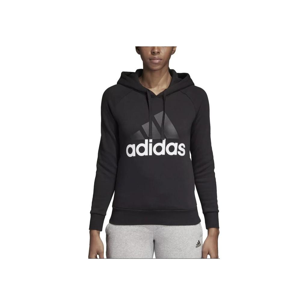 adidas Essentials Logo Bequemer Lässiger Sportlicher Hoodie Damen Hoodies Schwarz Weiß BK7060