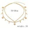 New Fashion Sexy Waist Jewelry Versatile Star Moon Sun Pendant Tassel Belly Waist Chain For Women Dress Accessories
