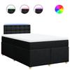 VidaXL Sommier à lattes de lit avec matelas noir 120x190 cm tissu 3288935