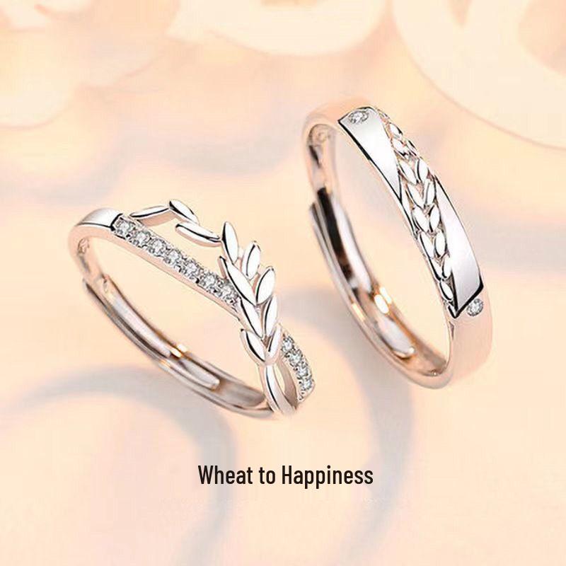 

Wheat Ear Cold Style High-End Couple Rings: Luxurious & Exquisite Fashion for Men and Women