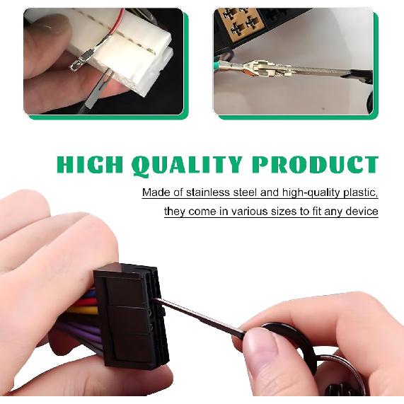 41 PCS Terminal Removal Tool Kit, Stainless Steel Pin Extractors Car Terminal Ejector Set with Protective Bag, Pin Removal Tool Auto Electrical