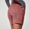 Women's Soft Stretch Twill Short Side Pockets Soft Feel No Button & No Zipper Flattering Fit