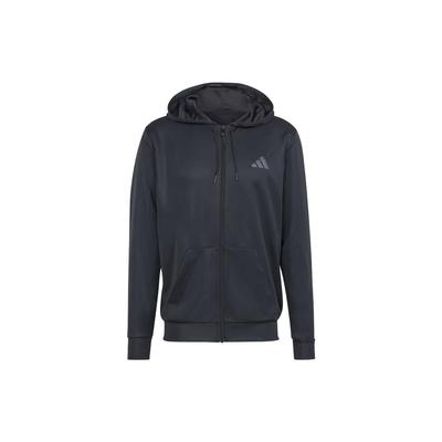 Sweat à capuche zippé intégral saisonnier Train Essentials Noir Homme Streetwear IS6700