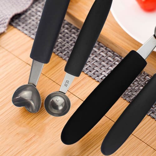YWLiHcme Multifunctional Melon Baller Scoop for Various Fruits, Sturdy and Durable Stainless Steel Melon Baller Fruit Scoop, 25mm Round
