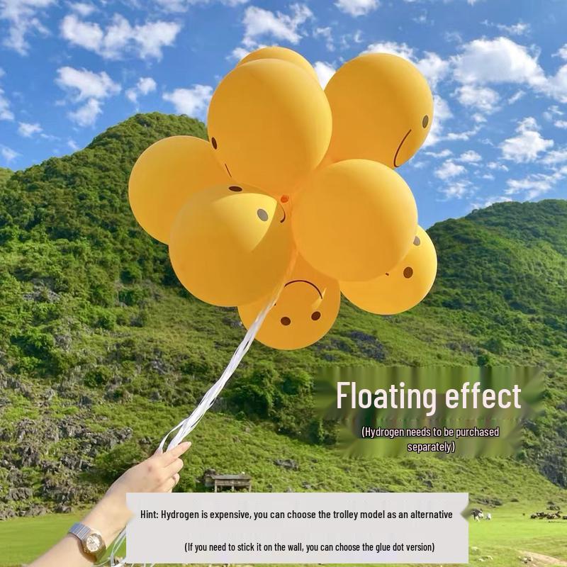 12" Verdickter Zitronengelber Smiley-Gesicht-Ballon für Geburtstagsfeier Dekoration