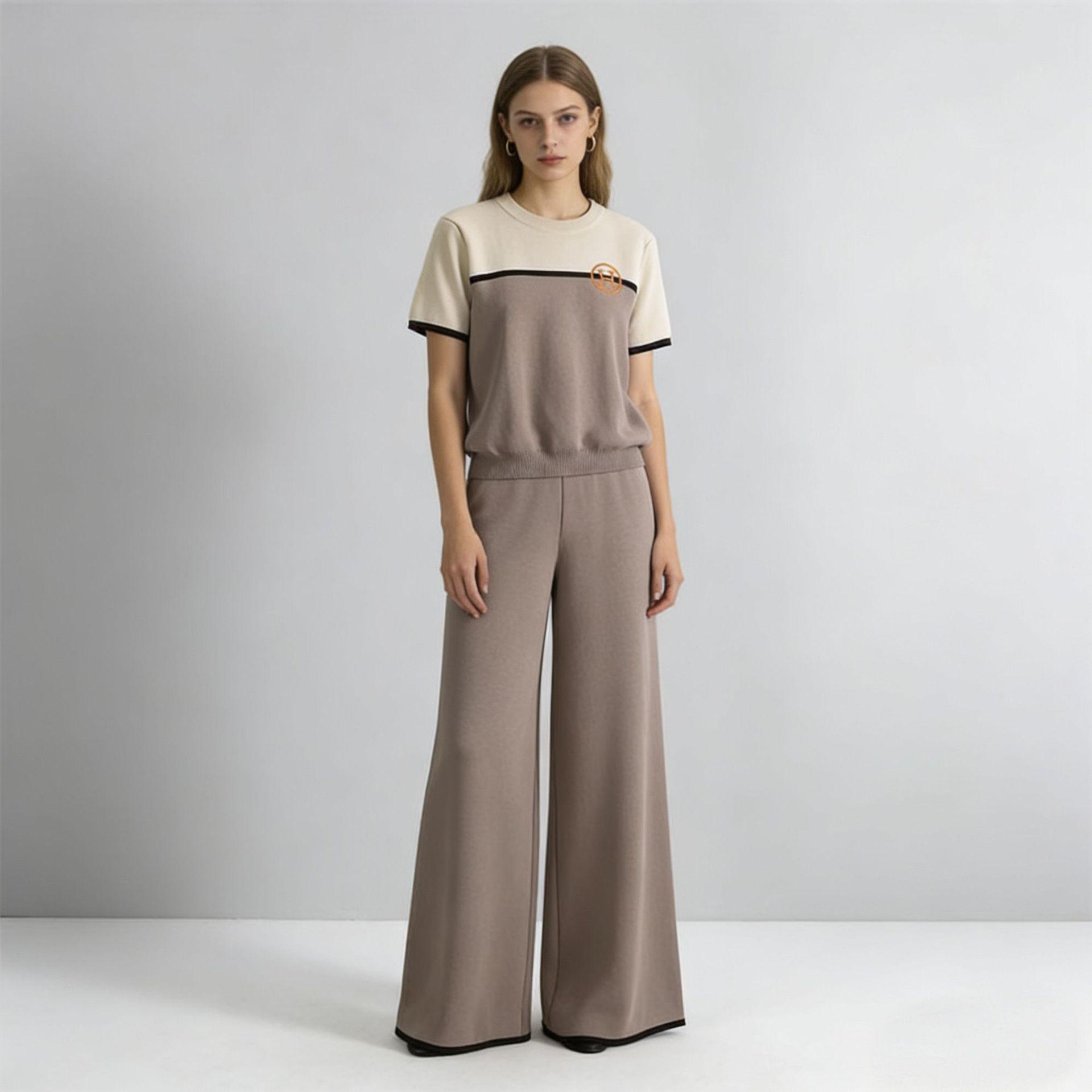 Chic Women s Embroidered Knit Set - Spring/Summer 2026 One Size кофейный