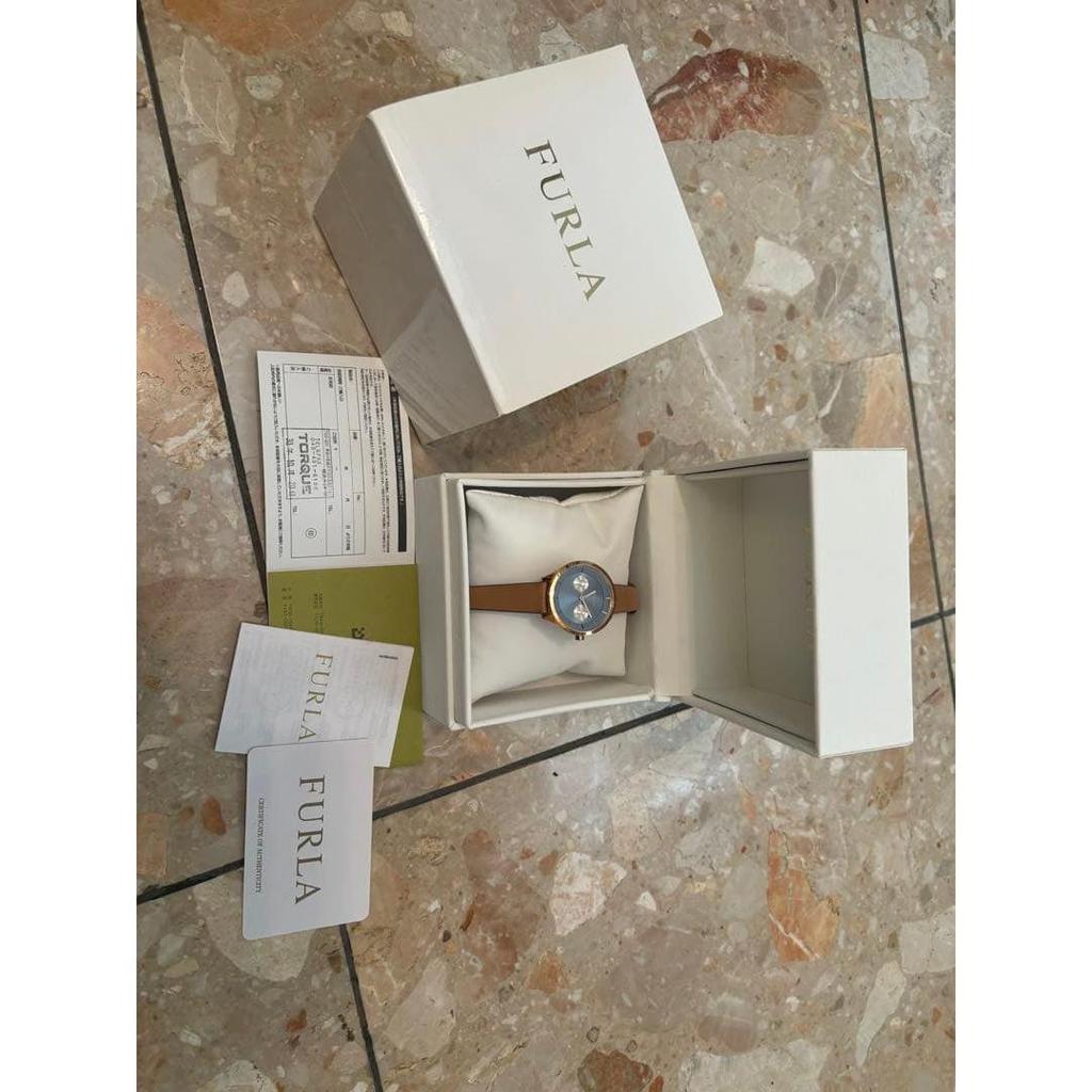Used FURLA watch brown/blue