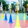 2 Pack Sports Training Cones Plastic Marker Training Traffic Cones for Skate, Soccer, Football, Assorted Colors, 12 Inch