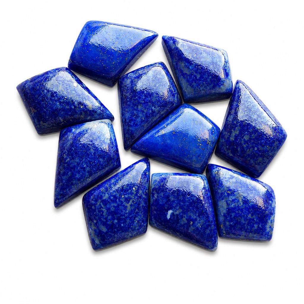 Blue Lapis Lazuli Shield Cabochon Gemstone, AAA Calibrated Loose Stone for Jewelry Making & Wholesale