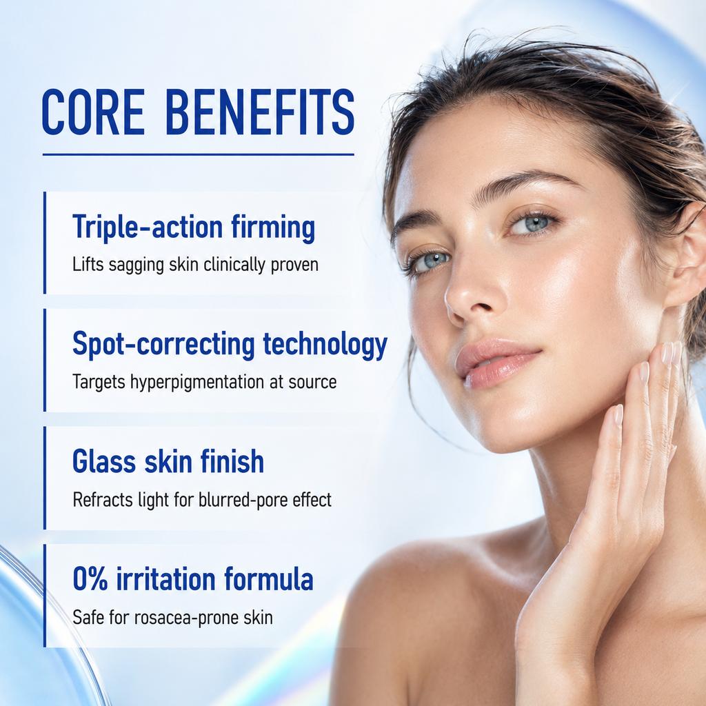 Blue Peptide & Bone Chilosan Plum Brightening Essence Provides Long-Lasting, Deep Hydration, Improves Rough Skin Texture, and Re
