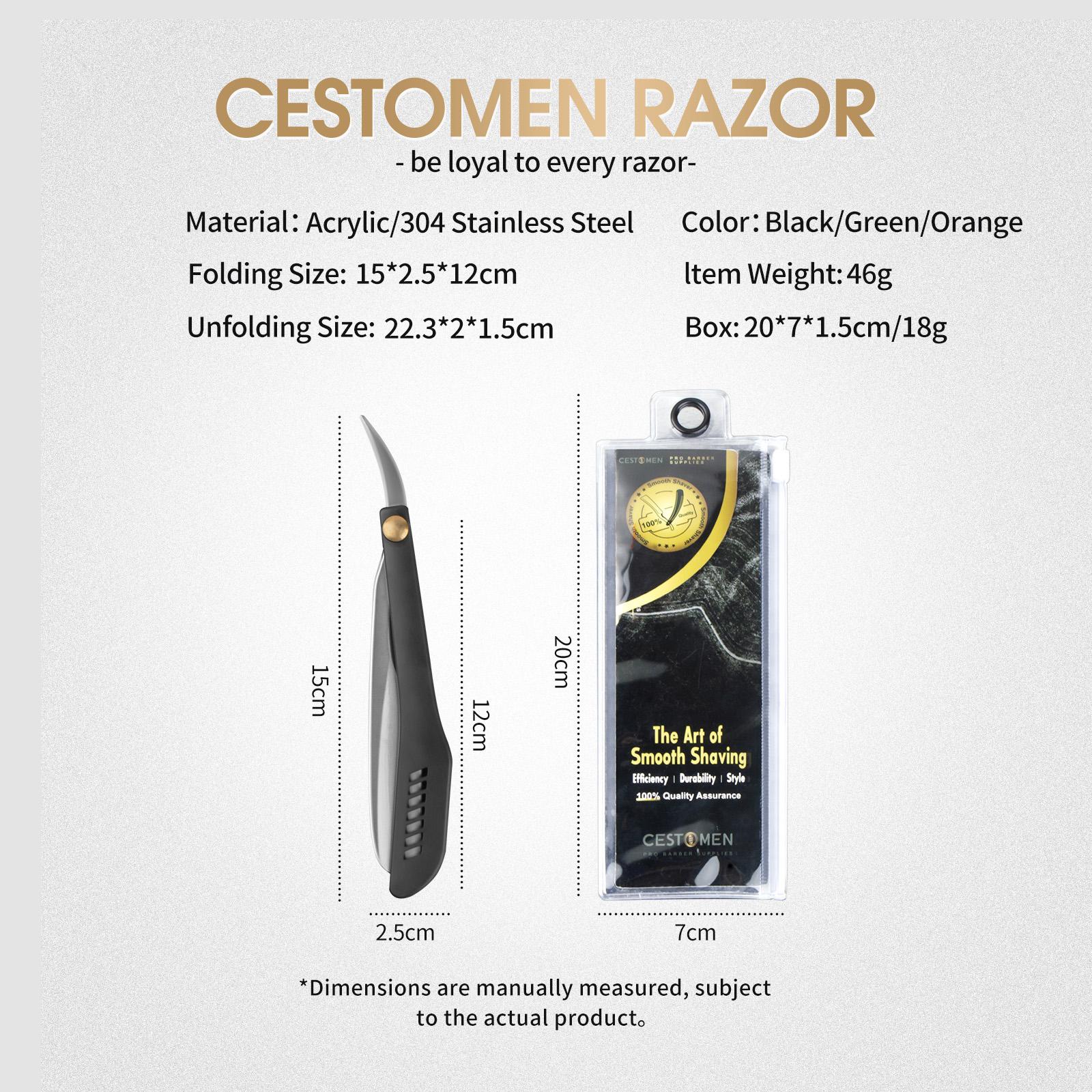 CESTOMEN Профессиональная парикмахерская бритва Japansess для стрижки волос стилиста — фото 7