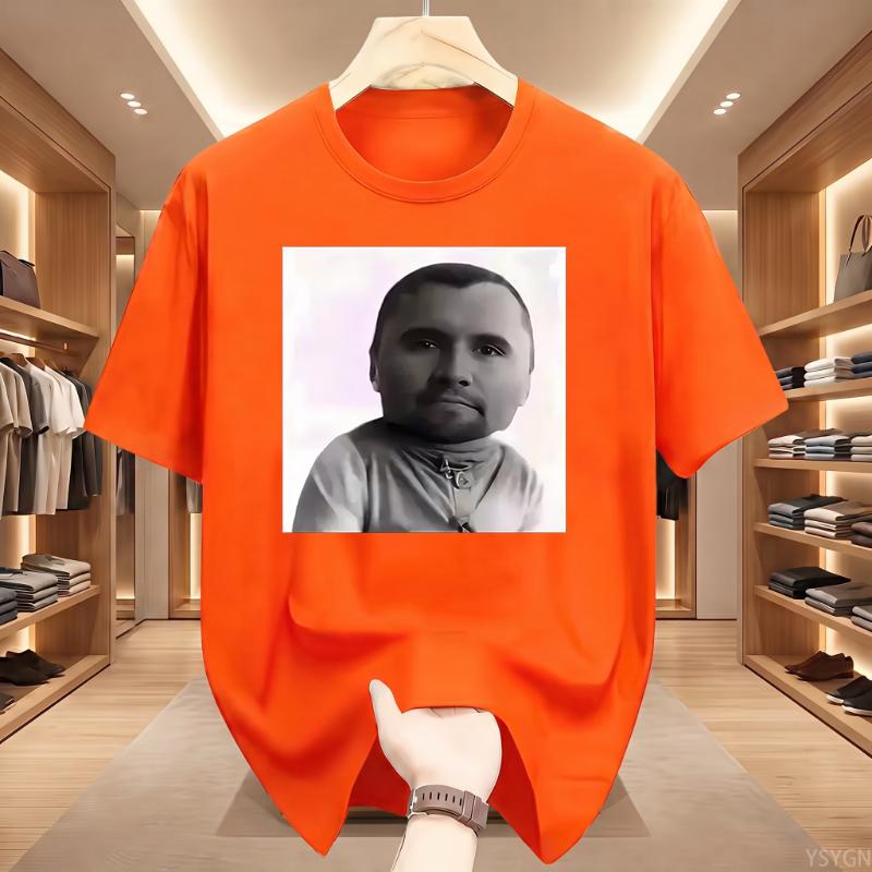 Maglietta Grafica Divertente Charlie Kirk Baby Face Meme Unisex Moda Unisex T-shirt Classica a Maniche Corte Stile Street Harajuku